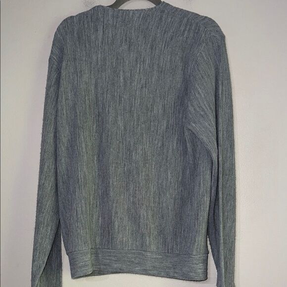 Izod Gray Cardigan V-Neck Sweater - Picture 8 of 8